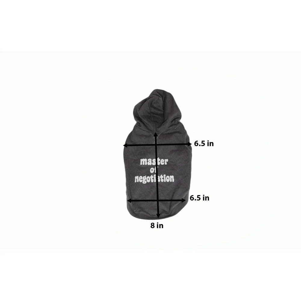 Grayson Pup Negotiation Short Sleeve Dog‎ Hoodie Extra Small Gray